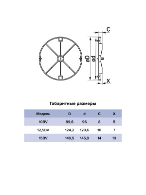 Обратный клапан BV D150 полиэстер ERA