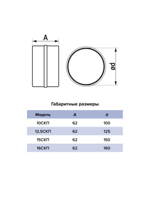 Соединитель СКП D125 пластик ERA