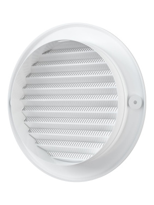 Решетка вентиляционная РКС фланец D125 сетка D161 пластик ERA